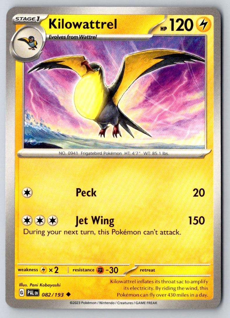 Kilowattrel 082/193 Uncommon Paldea Evolved Pokemon Near Mint