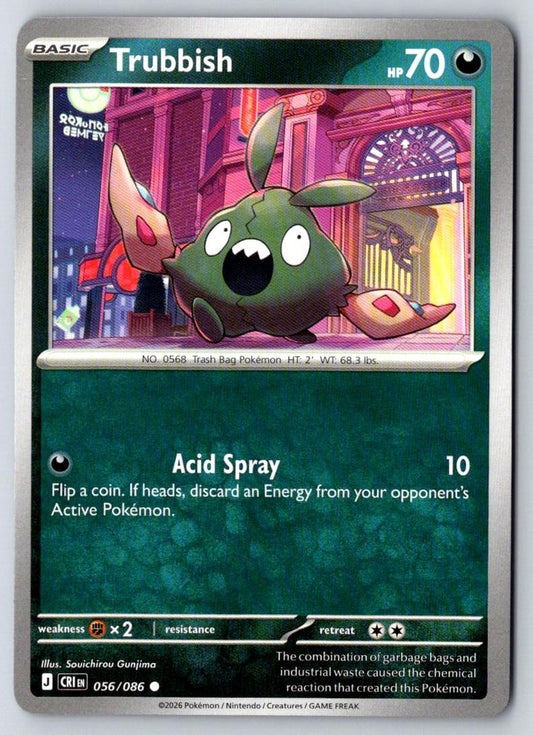 Trubbish 056/086 Common Chaos Rising Pokemon Near Mint