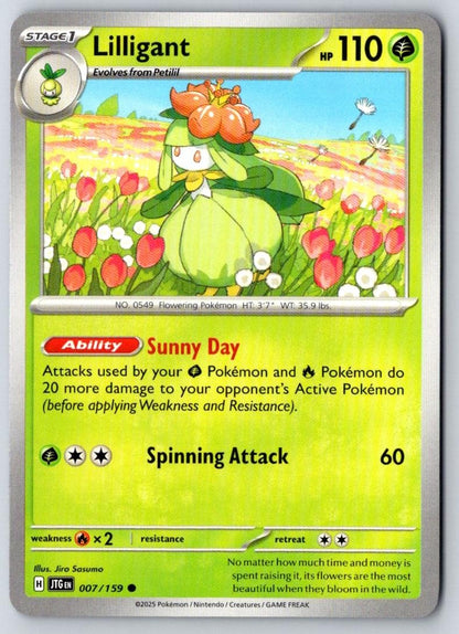 Lilligant 007/159 Common Journey Together Pokemon Near Mint