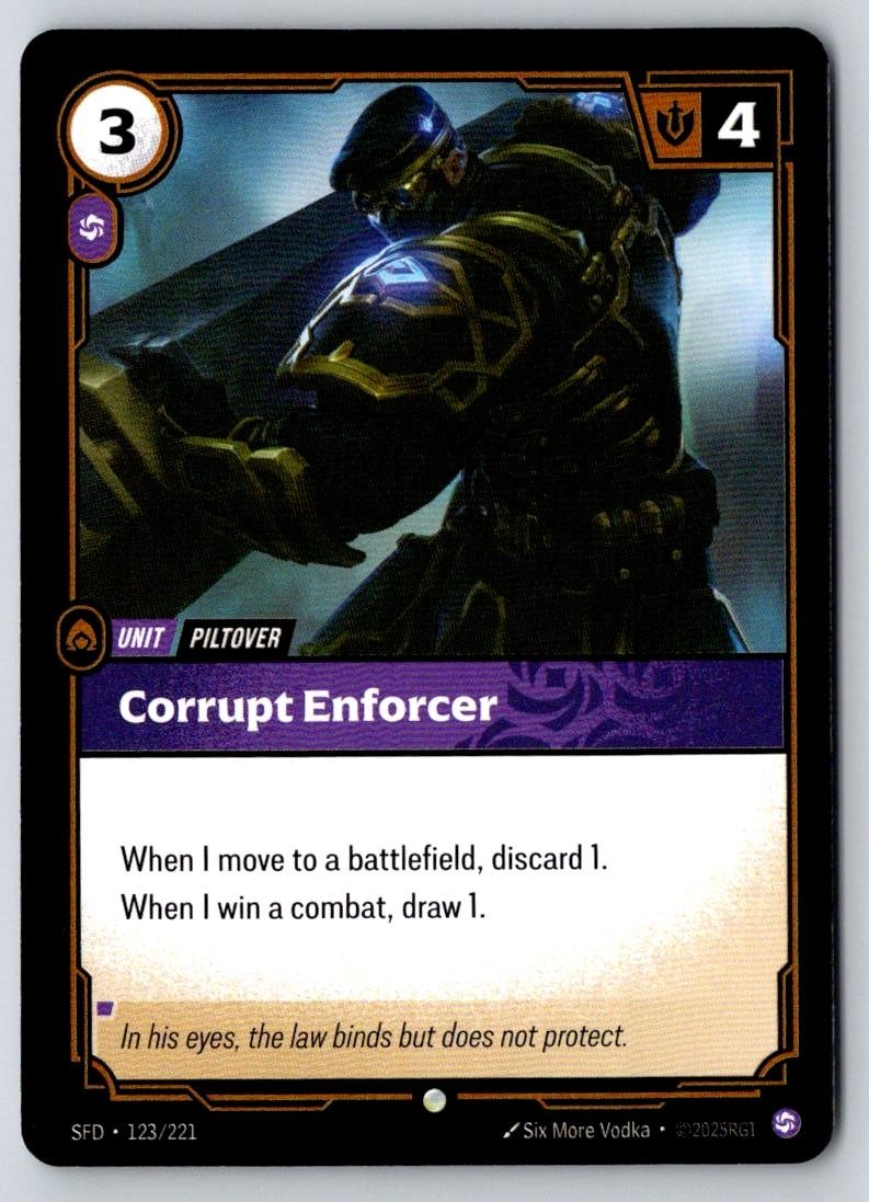 Corrupt Enforcer 123/221 Common Spiritforged Riftbound Near Mint