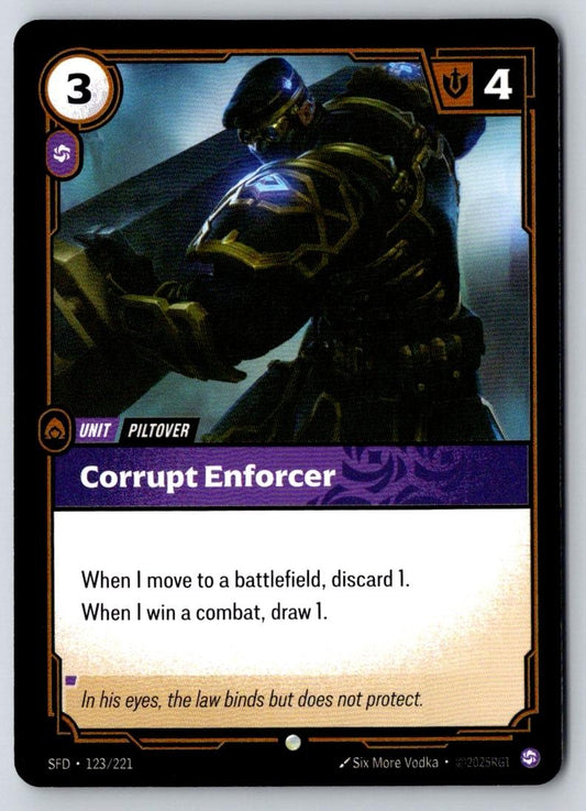Corrupt Enforcer 123/221 Common Spiritforged Riftbound Near Mint