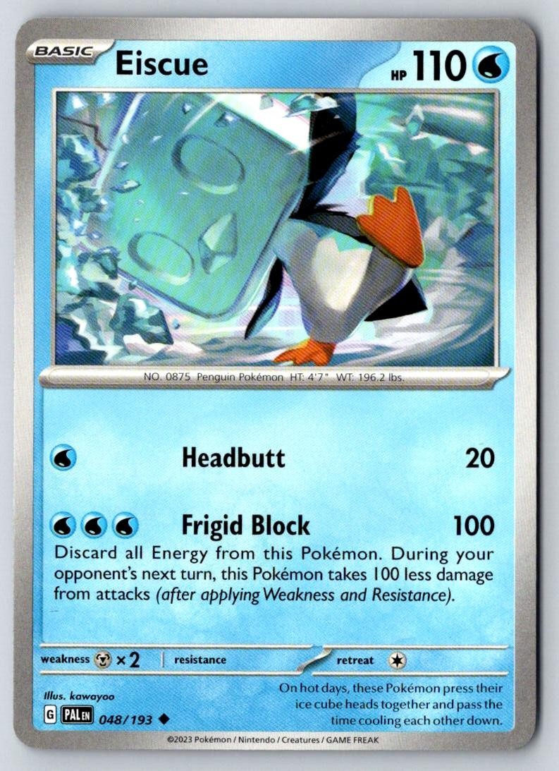 Eiscue 048/193 Uncommon Paldea Evolved Pokemon Near Mint