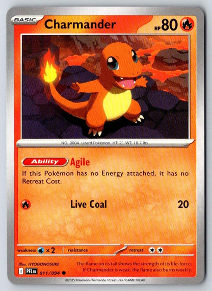 Charmander 011/094 Common Phantasmal Flames Pokemon Near Mint