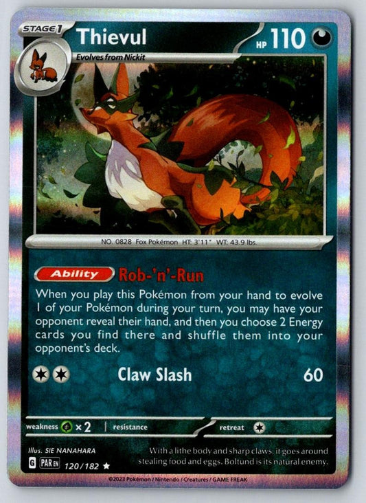 Thievul 120/182 Rare Paradox Rift Pokemon Holo Near Mint