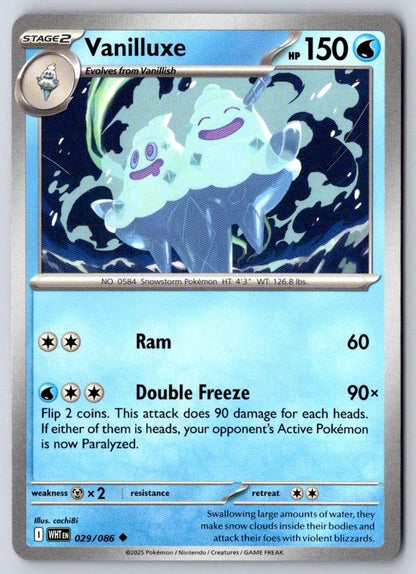 Vanilluxe 029/086 Uncommon White Flare Pokemon Near Mint