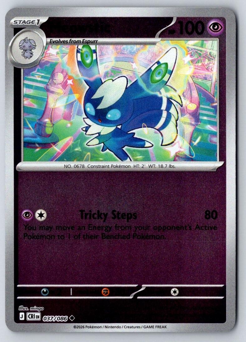 Meowstic 037/086 Uncommon Chaos Rising Pokemon Near Mint