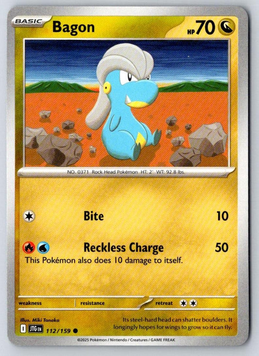 Bagon 112/159 Common Journey Together Pokemon Near Mint