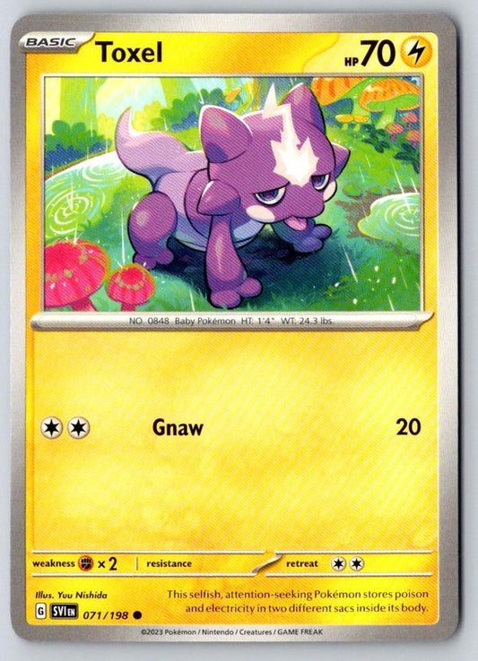 Toxel 071/198 Common Scarlet & Violet Pokemon Near Mint