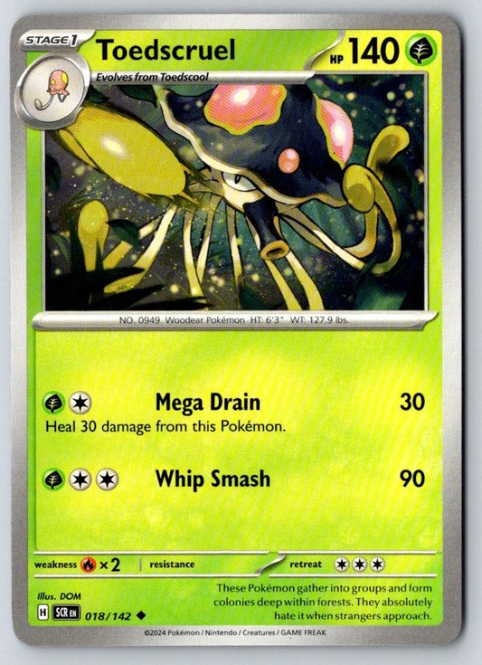 Toedscruel 18/142 Uncommon Stellar Crown Pokemon Near Mint