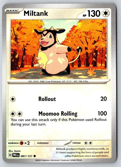 Miltank 081/131 Common Prismatic Evolutions Pokemon Near Mint