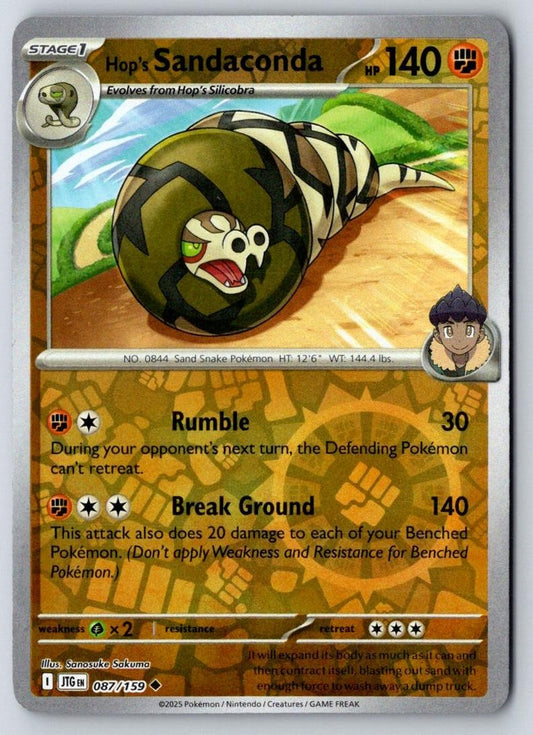 Hop's Sandaconda 087/159 Uncommon Journey Together Pokemon Near Mint