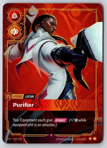 Lucian - Purifier 183/221 Rare Spiritforged Riftbound Foil Near Mint