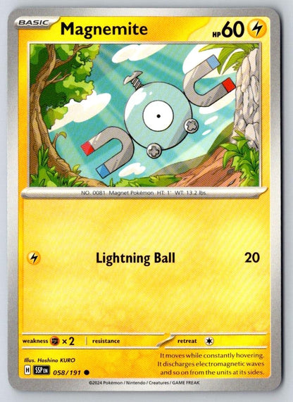 Magnemite 058/191 Common Surging Sparks Pokemon Near Mint