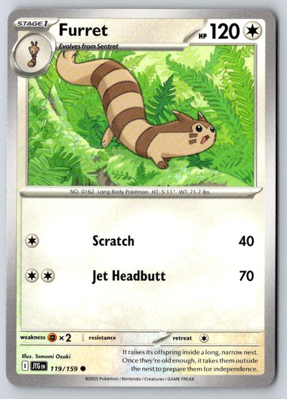Furret 119/159 Common Journey Together Pokemon Near Mint