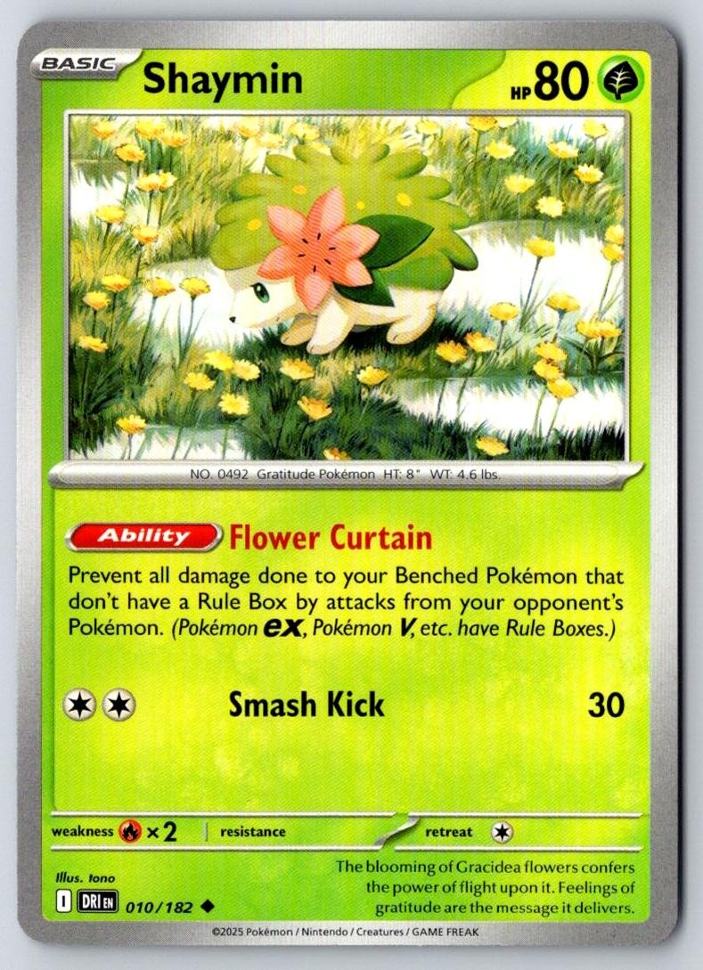 Shaymin 010/182 Uncommon Destined Rivals Pokemon Near Mint