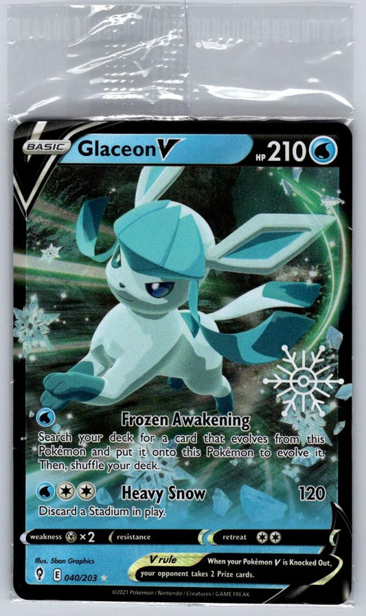 Glaceon V (Holiday Calendar) 040/203 Holo Pokemon NM