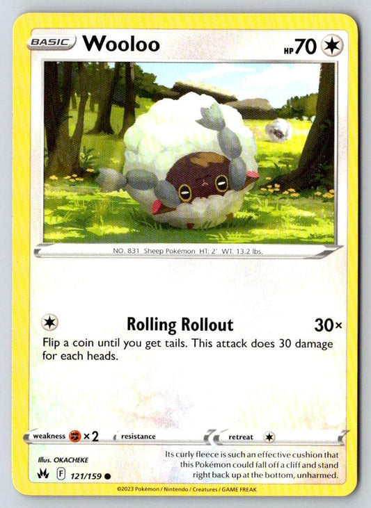Wooloo 121/159 Common Crown Zenith Pokemon Near Mint