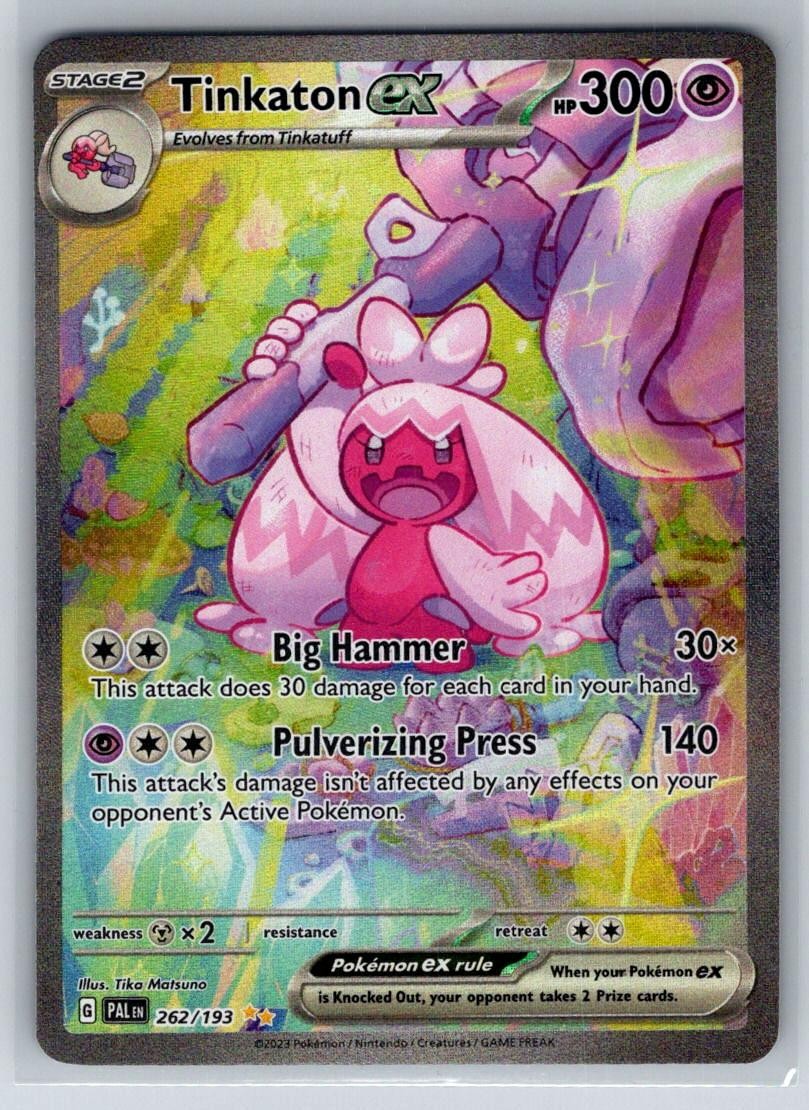 Tinkaton ex 262/193 Special Illustration Rare Paldea Evolved Pokemon Holo