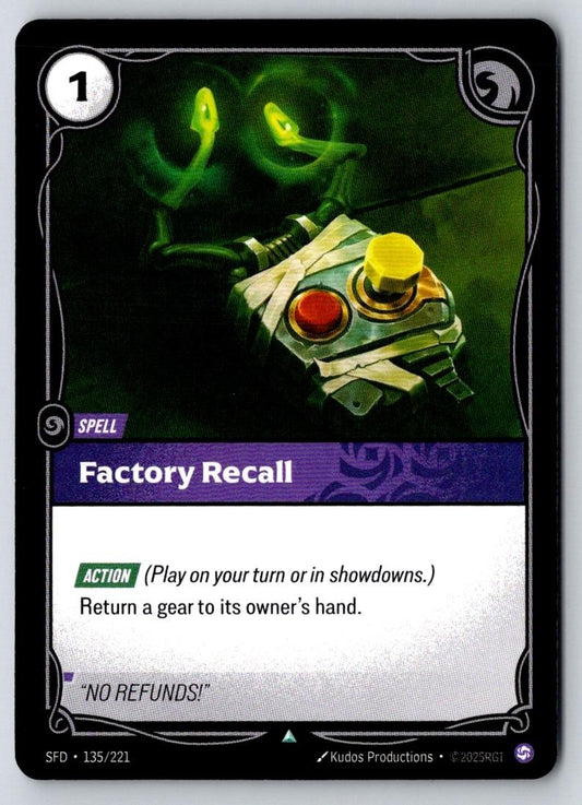 Factory Recall 135/221 Uncommon Spiritforged Riftbound Near Mint