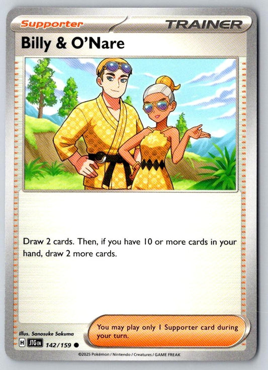 Billy & O'Nare 142/159 Common Journey Together Pokemon Near Mint