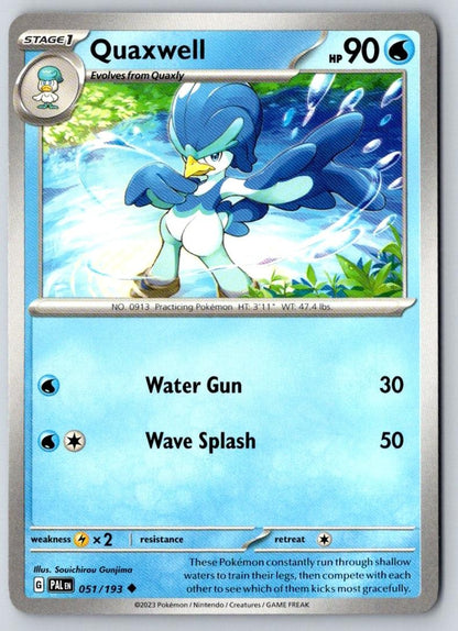 Quaxwell 051/193 Uncommon Paldea Evolved Pokemon Near Mint