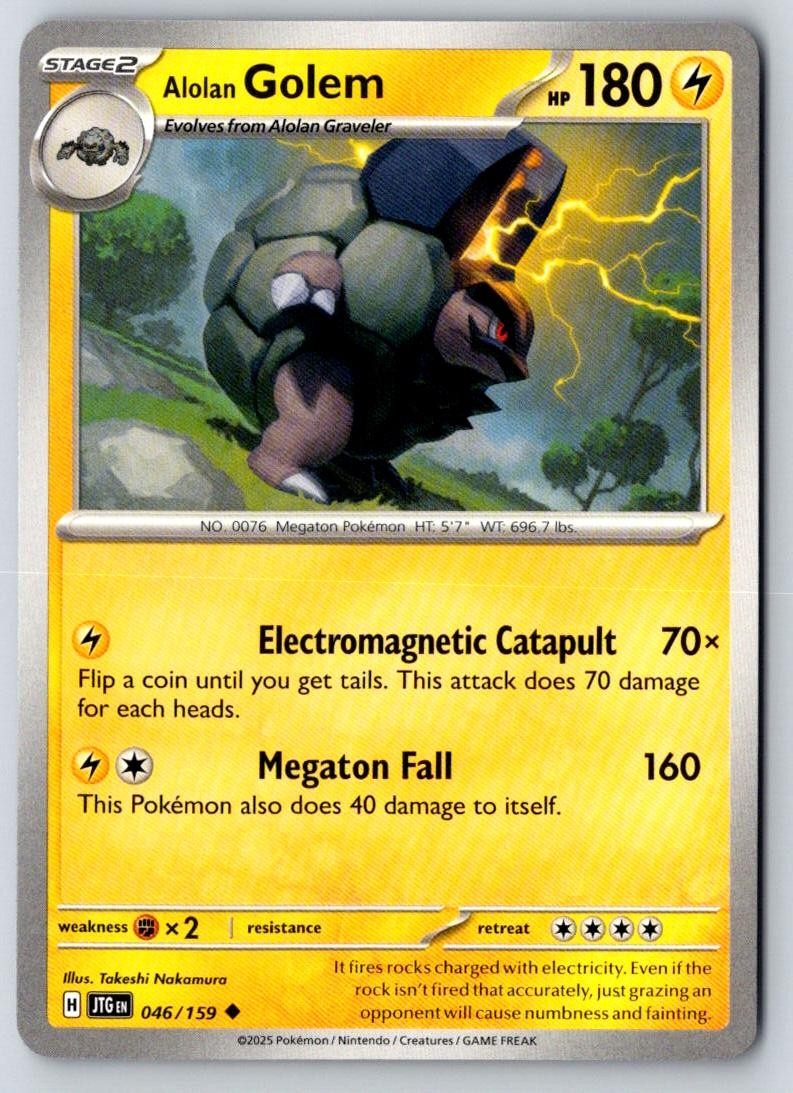 Alolan Golem 046/159 Uncommon Journey Together Pokemon Near Mint