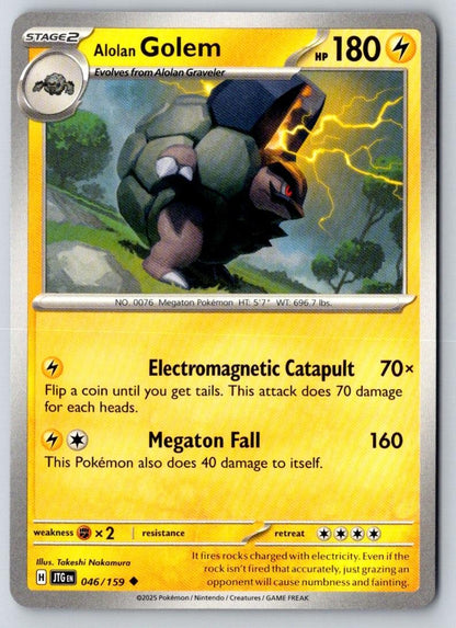 Alolan Golem 046/159 Uncommon Journey Together Pokemon Near Mint