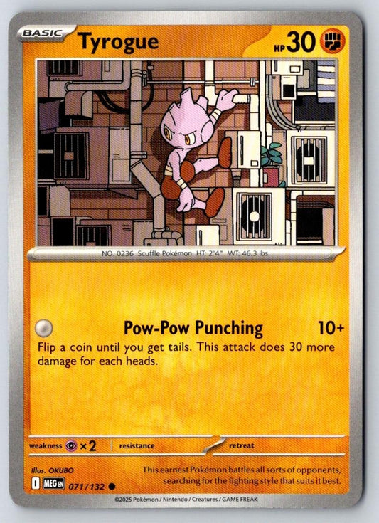 Tyrogue 071/132 Common Mega Evolution Pokemon Near Mint