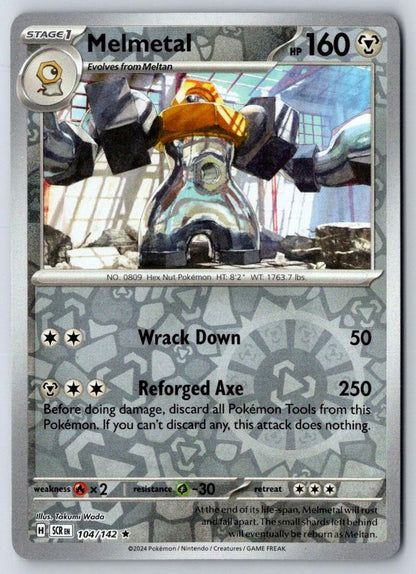 Melmetal 104/142 Rare Stellar Crown Pokemon Holo Near Mint
