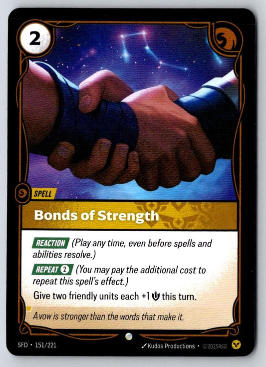 Bonds of Strength 151/221 Common Spiritforged Riftbound Near Mint