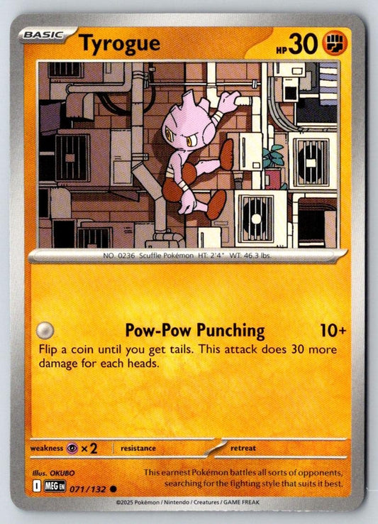 Tyrogue 071/132 Common Mega Evolution Pokemon Near Mint