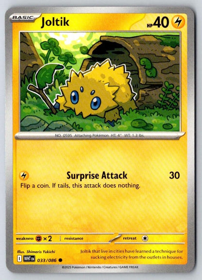 Joltik 033/086 Common White Flare Pokemon Near Mint
