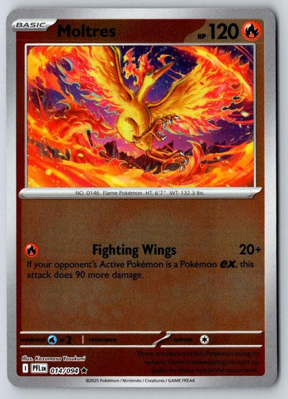 Moltres 014/094 Rare Phantasmal Flames Pokemon Reverse Holo Near Mint