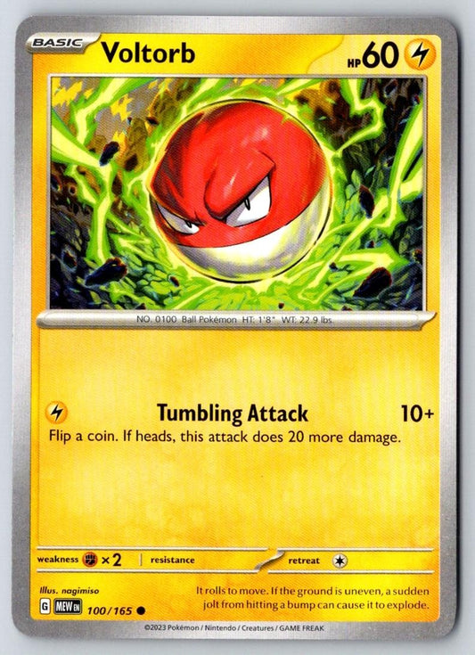 Voltorb 100/165 Common 151 Pokemon Near Mint