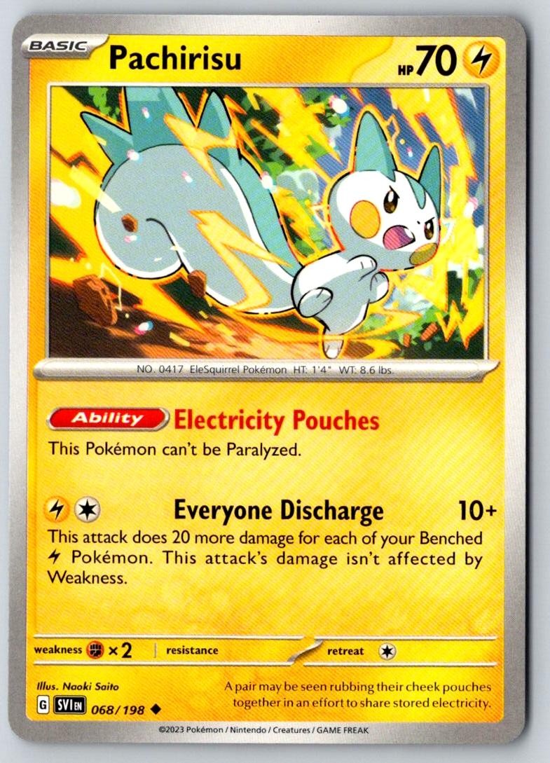 Pachirisu 068/198 Uncommon Scarlet & Violet Pokemon Near Mint