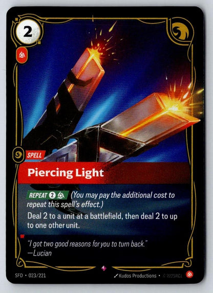 Piercing Light 023/221 Rare Spiritforged Riftbound Foil Near Mint