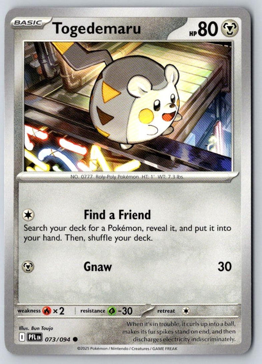 Togedemaru 073/094 Common Phantasmal Flames Pokemon Near Mint