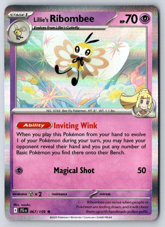 Lillie's Ribombee 067/159 Rare Journey Together Pokemon Holo Near Mint