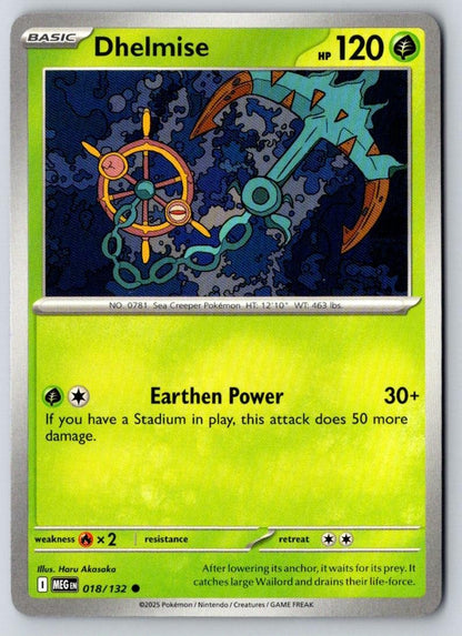 Dhelmise 018/132 Common Mega Evolution Pokemon Near Mint