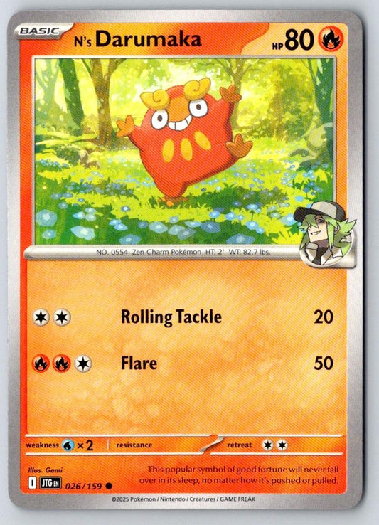 N's Darumaka 026/159 Common Journey Together Pokemon Near Mint