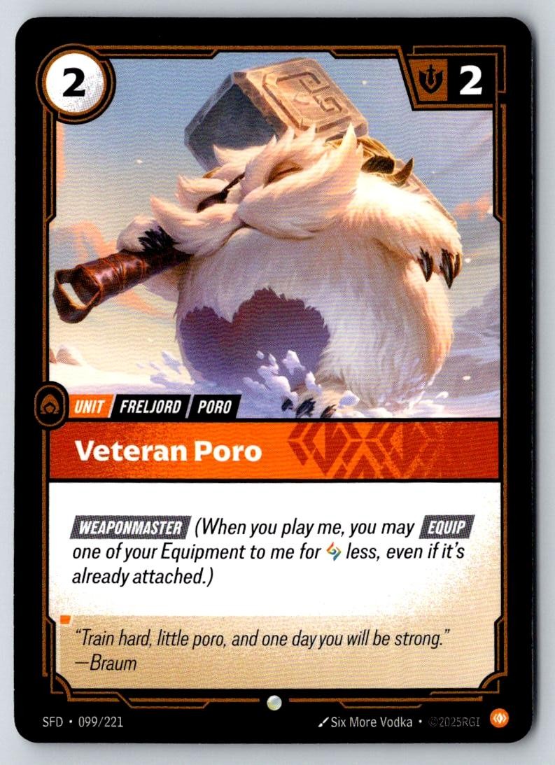 Veteran Poro 099/221 Common Spiritforged Riftbound Near Mint