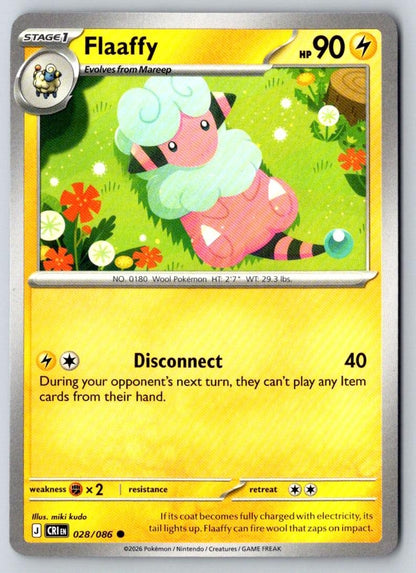 Flaaffy 028/086 Common Chaos Rising Pokemon Near Mint