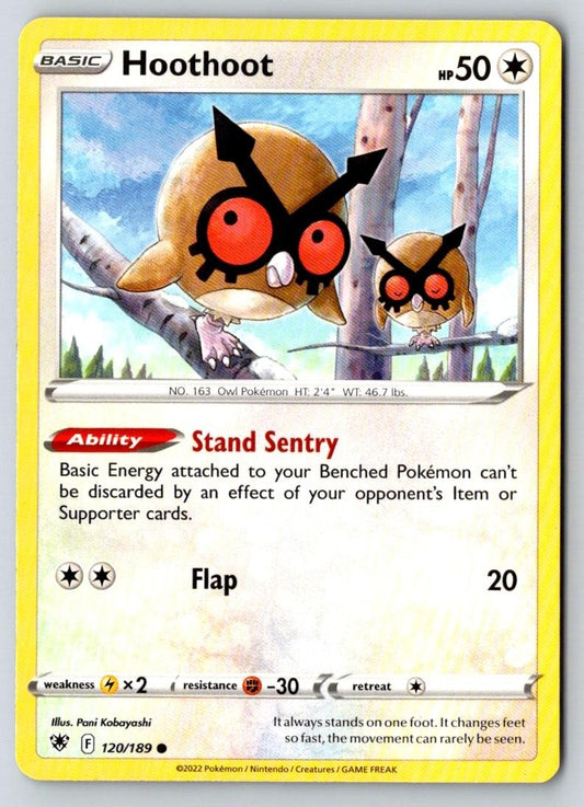 Hoothoot 120/189 Common Astral Radiance Pokemon Near Mint