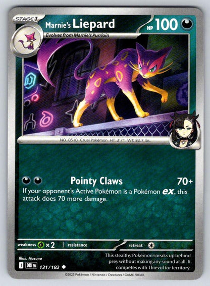 Marnie's Liepard 131/182 Uncommon Destined Rivals Pokemon Near Mint
