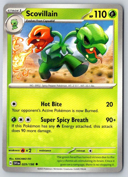 Scovillain 029/198 Uncommon Scarlet & Violet Pokemon Near Mint