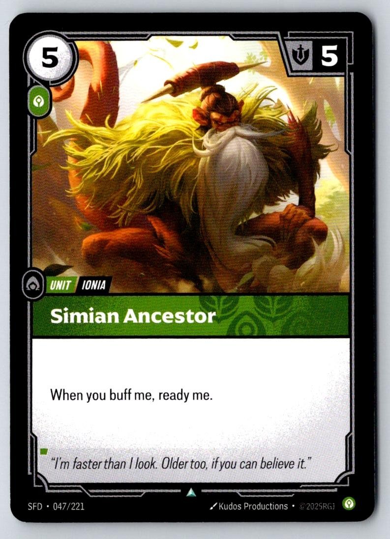 Simian Ancestor 047/221 Uncommon Spiritforged Riftbound Near Mint