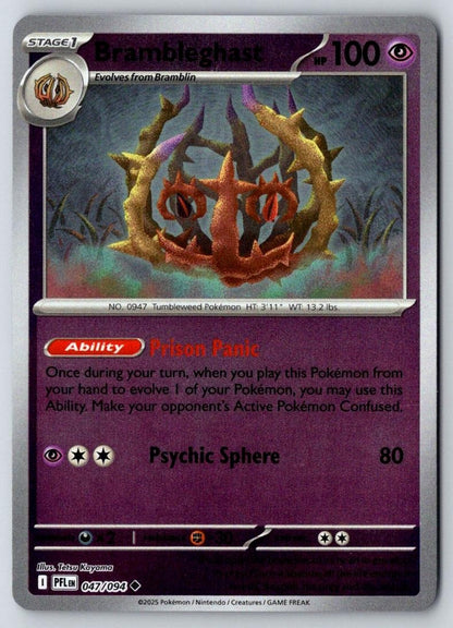 Brambleghast 047/094 Uncommon Phantasmal Flames Pokemon Reverse Holo Near Mint