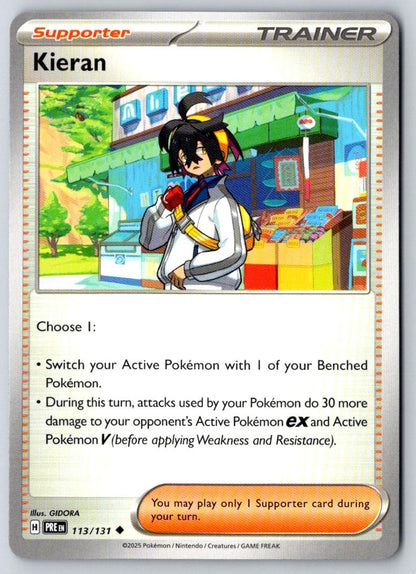 Kieran 113/131 Uncommon Prismatic Evolutions Pokemon Near Mint