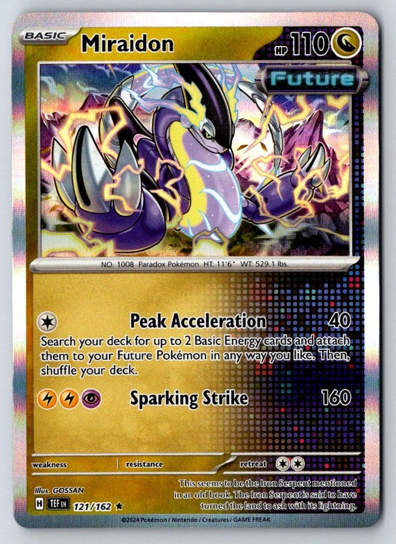 Miraidon 121/162 Rare Temporal Forces Pokemon Holo Near Mint