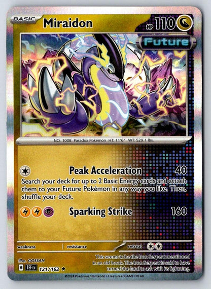 Miraidon 121/162 Rare Temporal Forces Pokemon Holo Near Mint